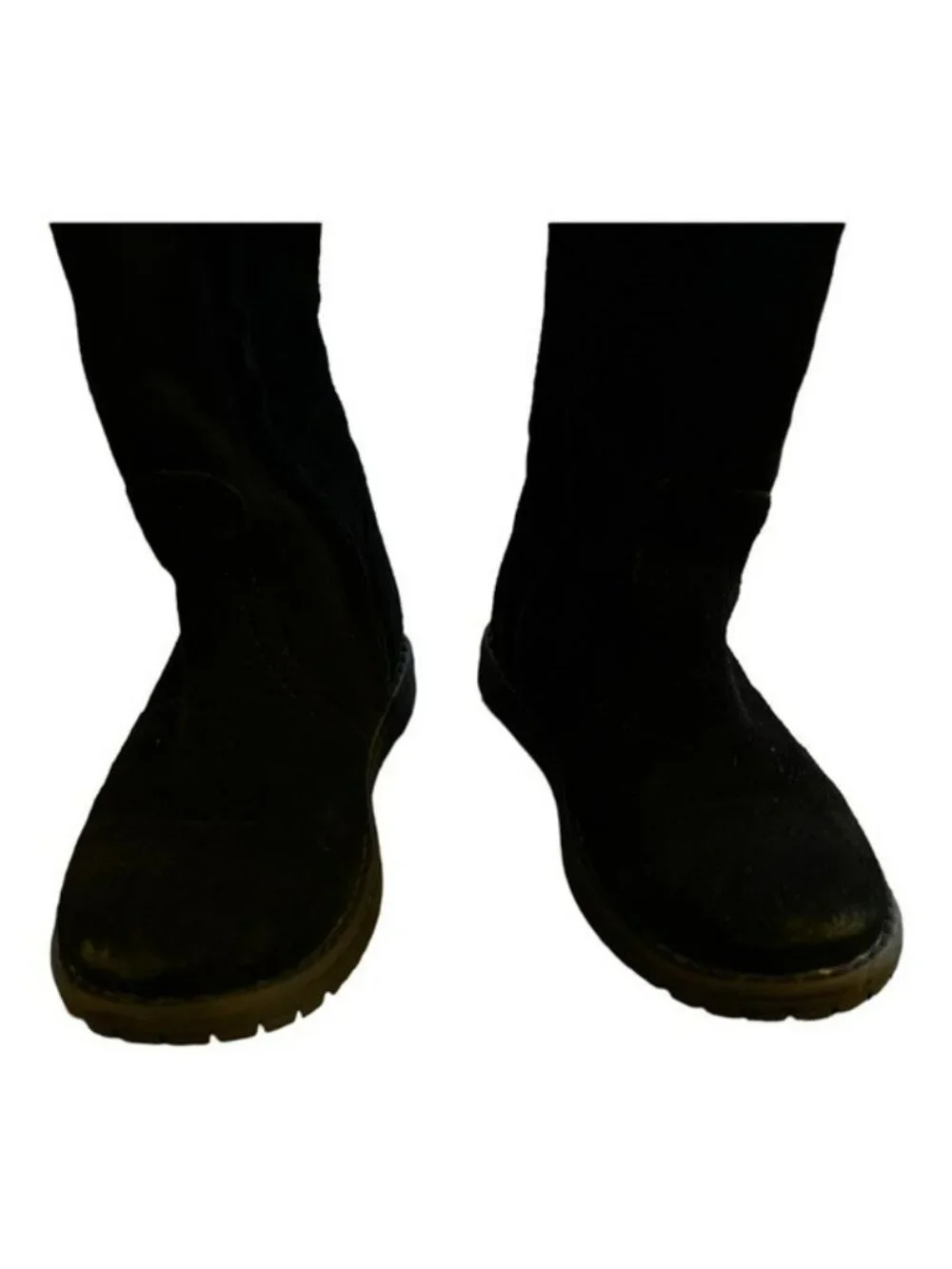 Dolce & Gabbana Suede Black Knee High Boots